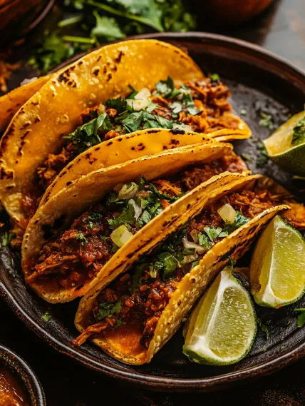 A bowl filled with tacos stuffed with juicy beef and fresh greens.