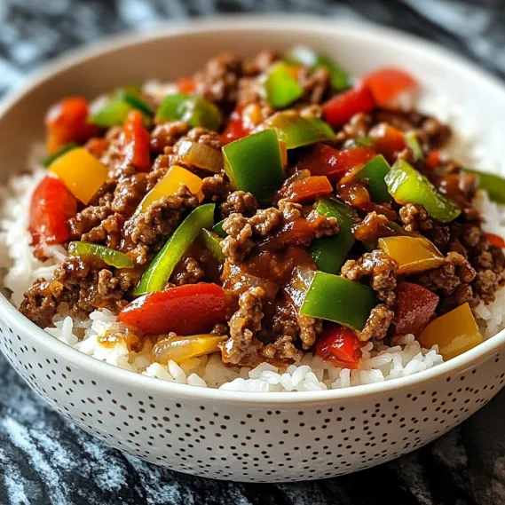 A bowl of rice with meat and vegetables.