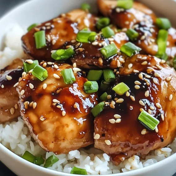 A bowl of chicken with rice and vegetables.