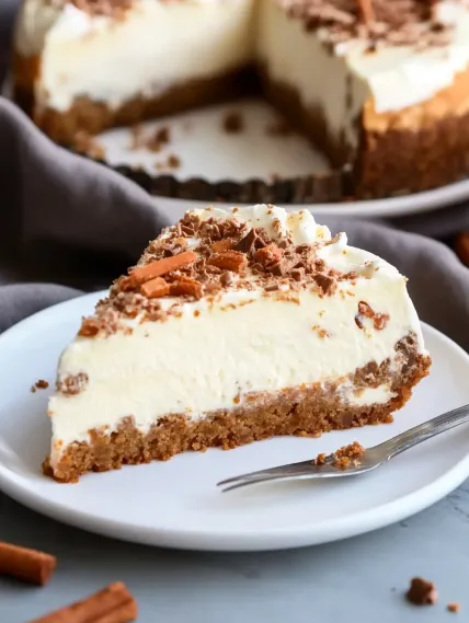 A slice of pie on a plate.