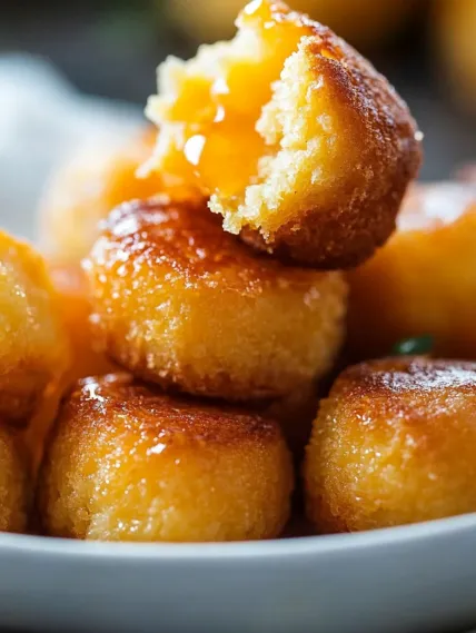 A bowl of doughnuts with jelly.