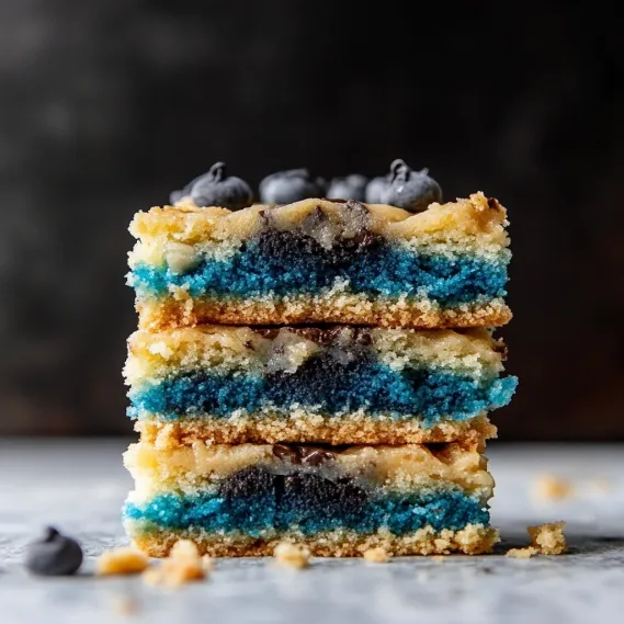 Blue Gooey Cookie Cake Bars