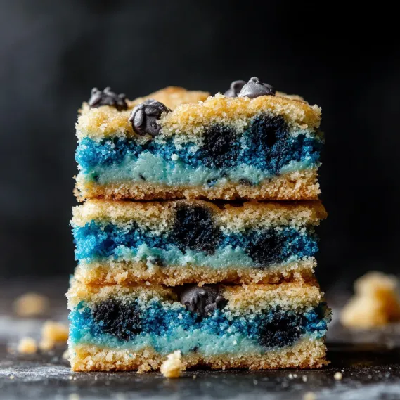 Delicious Cookie Monster Gooey Butter Cake