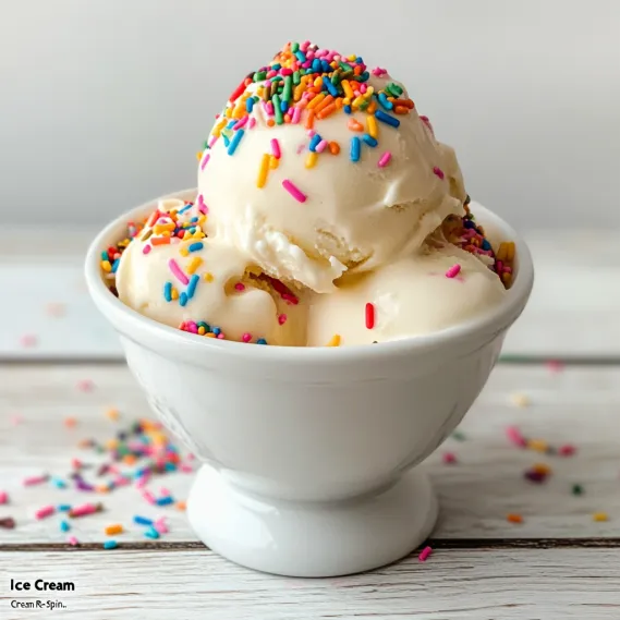 A bowl of ice cream with sprinkles.