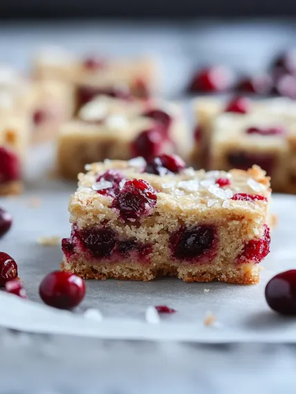 A piece of cake with berries on top.