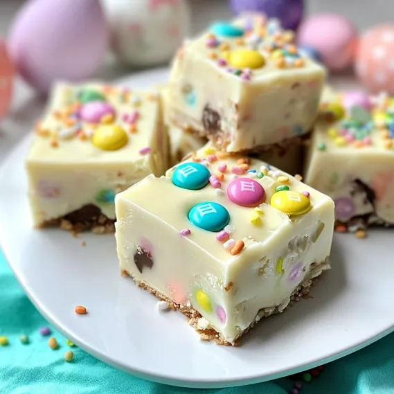 Tasty Spring Easter Candy Fudge