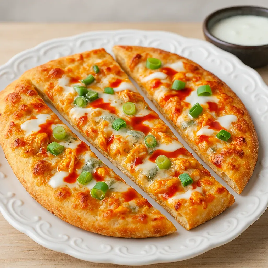 Cheesy flatbread slice with peppers.