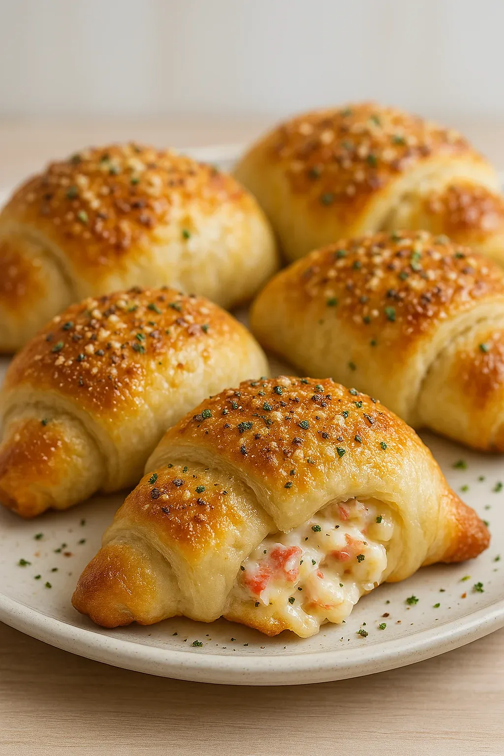 A plate of food with a pastry and a cream filling.