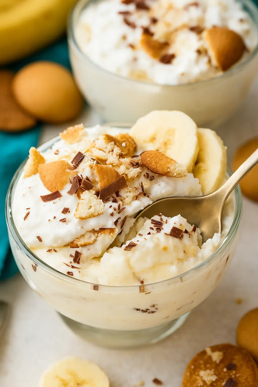 A bowl of banana and chocolate ice cream.
