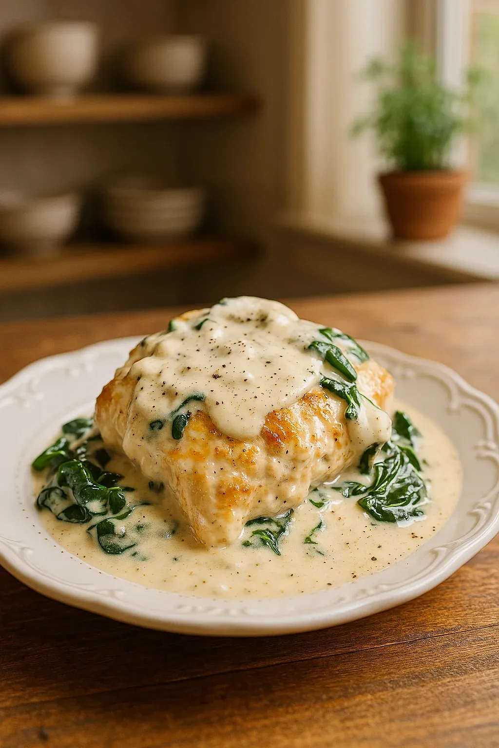 A plate of food with a sauce on it.