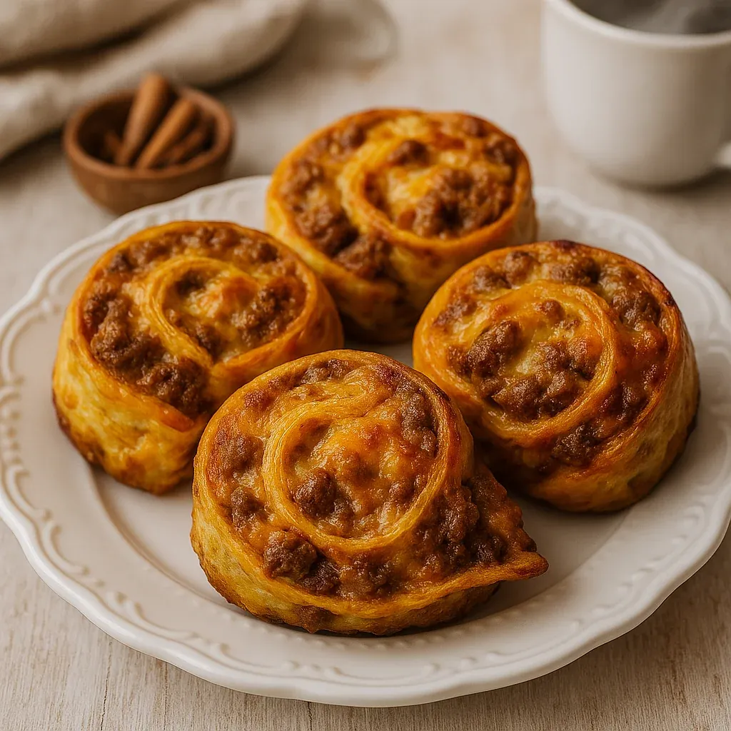 A plate of four pastries.