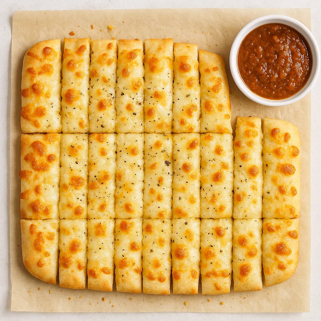 A plate of pizza with a bowl of sauce.