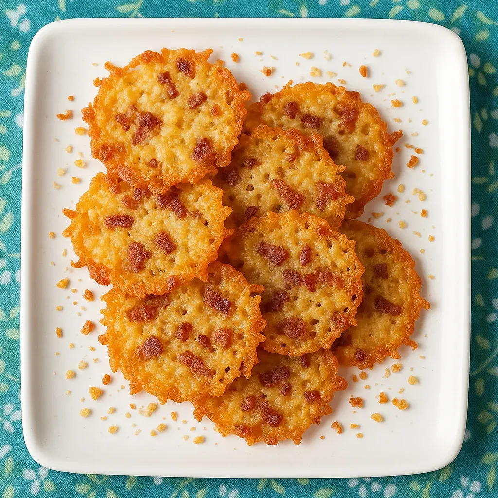A plate of bacon bits.