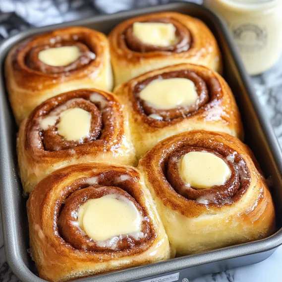 A pan of rolls with butter.
