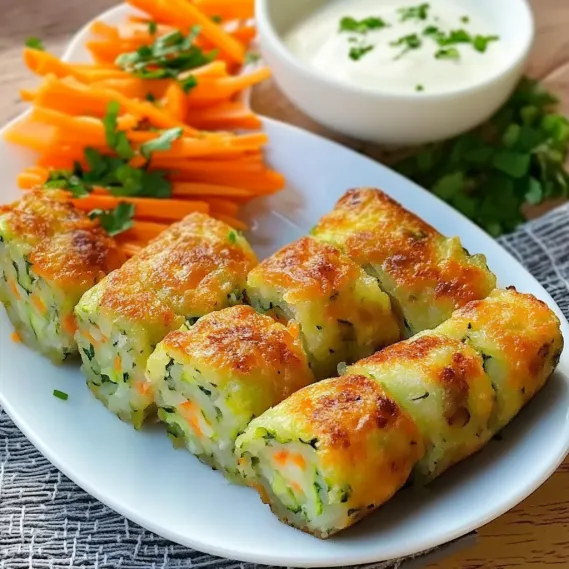 A plate of food with carrots and a bowl of dip.