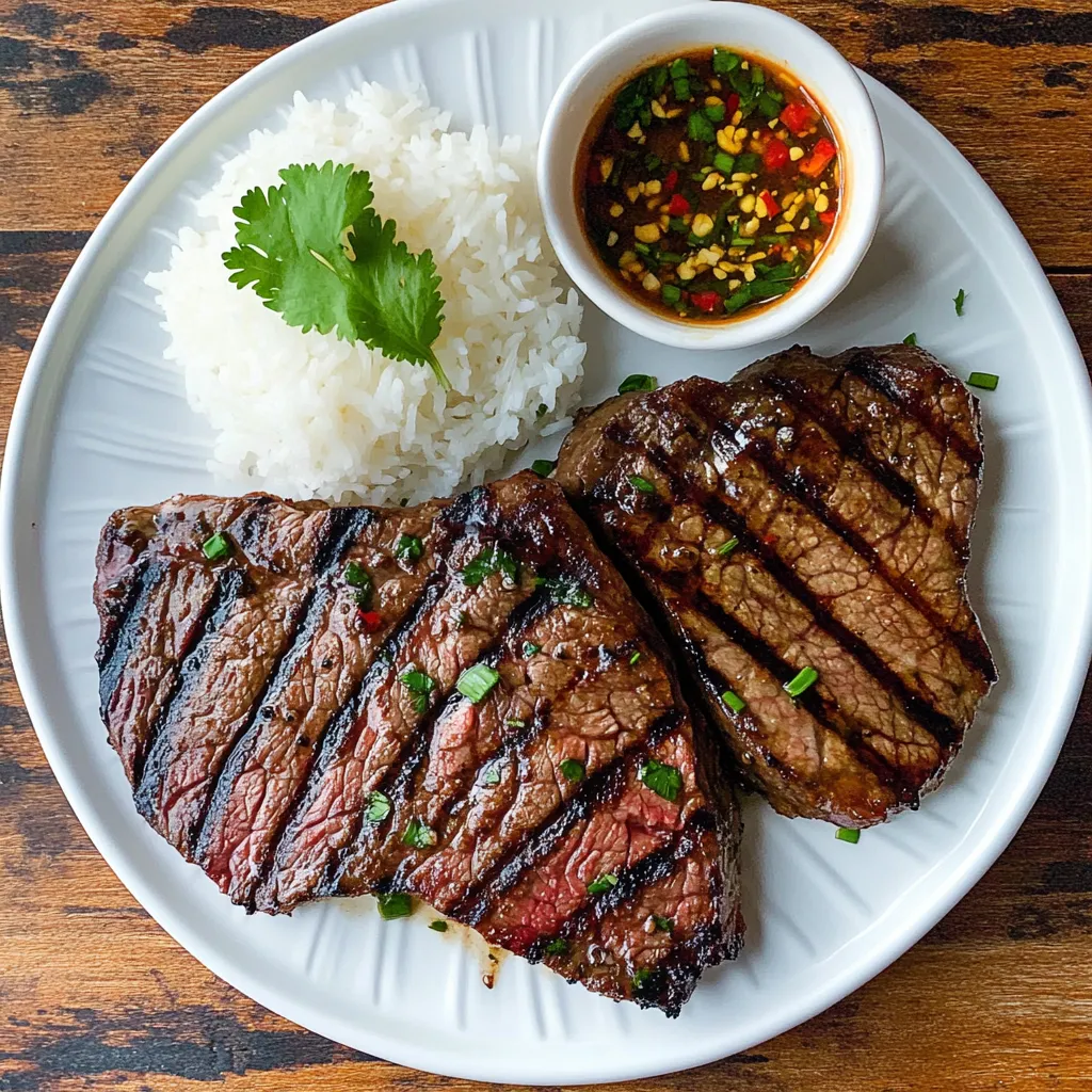 Steak with "Jeaw" Dipping Sauce