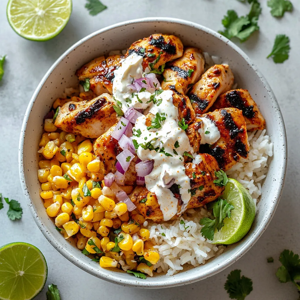 Street Corn Chicken Rice Bowl