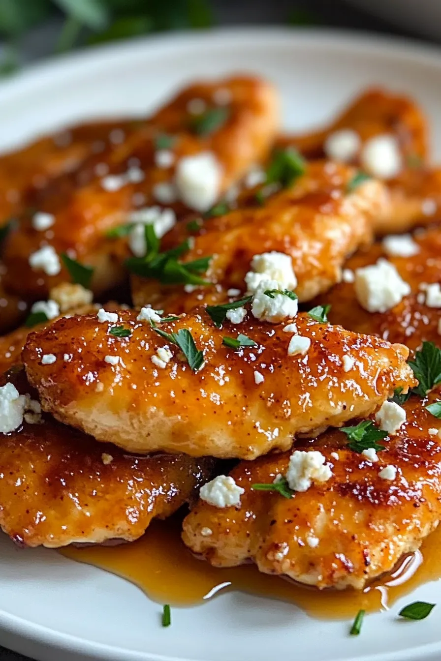 Crispy Hot Honey Feta Chicken