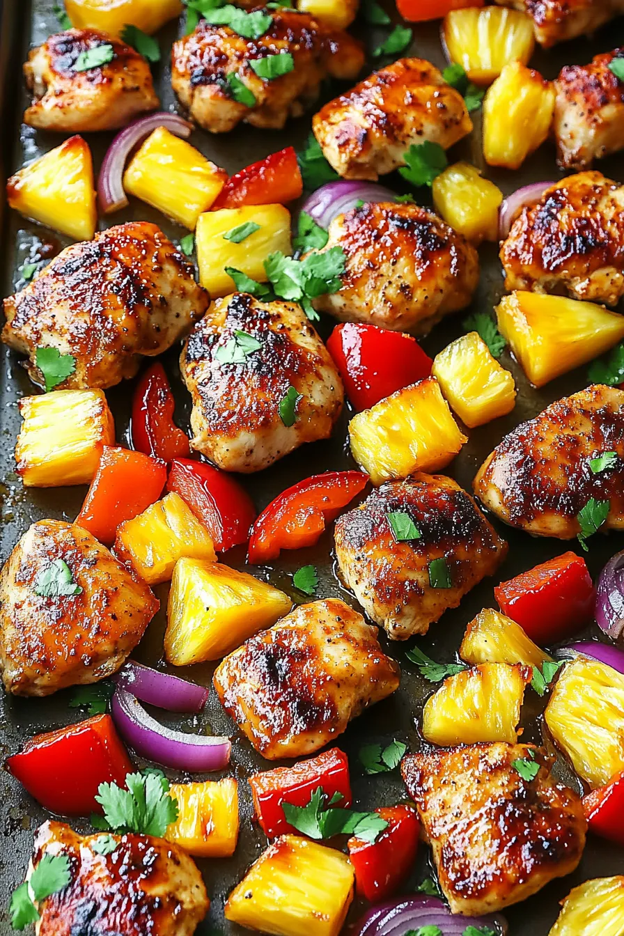 Hawaiian Chicken Sheet Pan