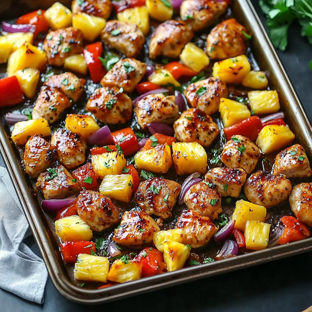 Hawaiian Chicken Sheet Pan