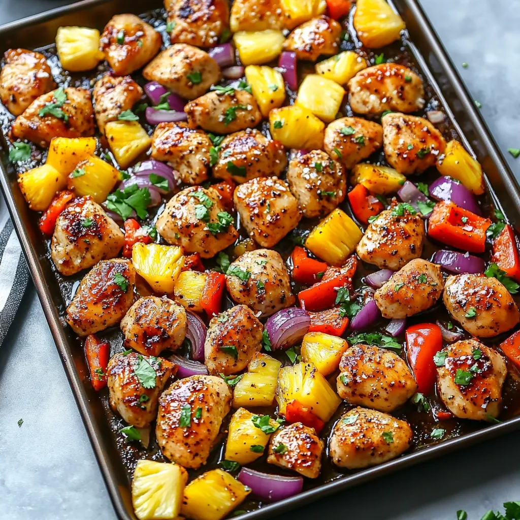 Hawaiian Chicken Sheet Pan