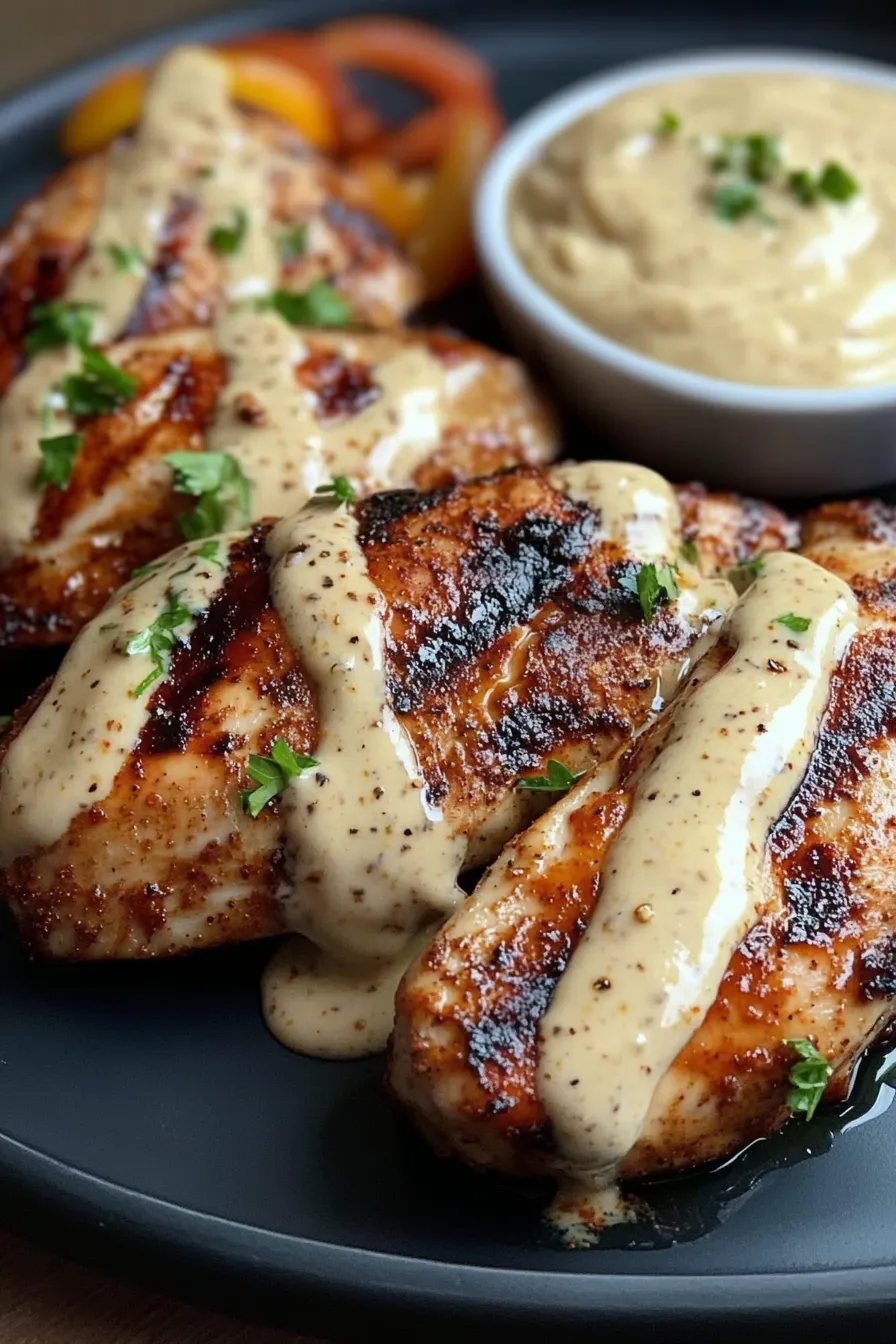 Cajun Grilled Chicken with Alabama White Sauce