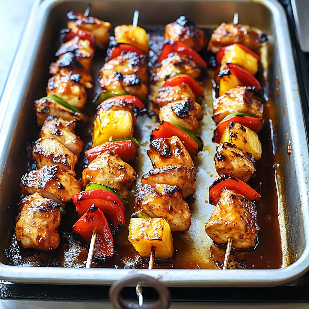 BBQ Pineapple Chicken Kabobs