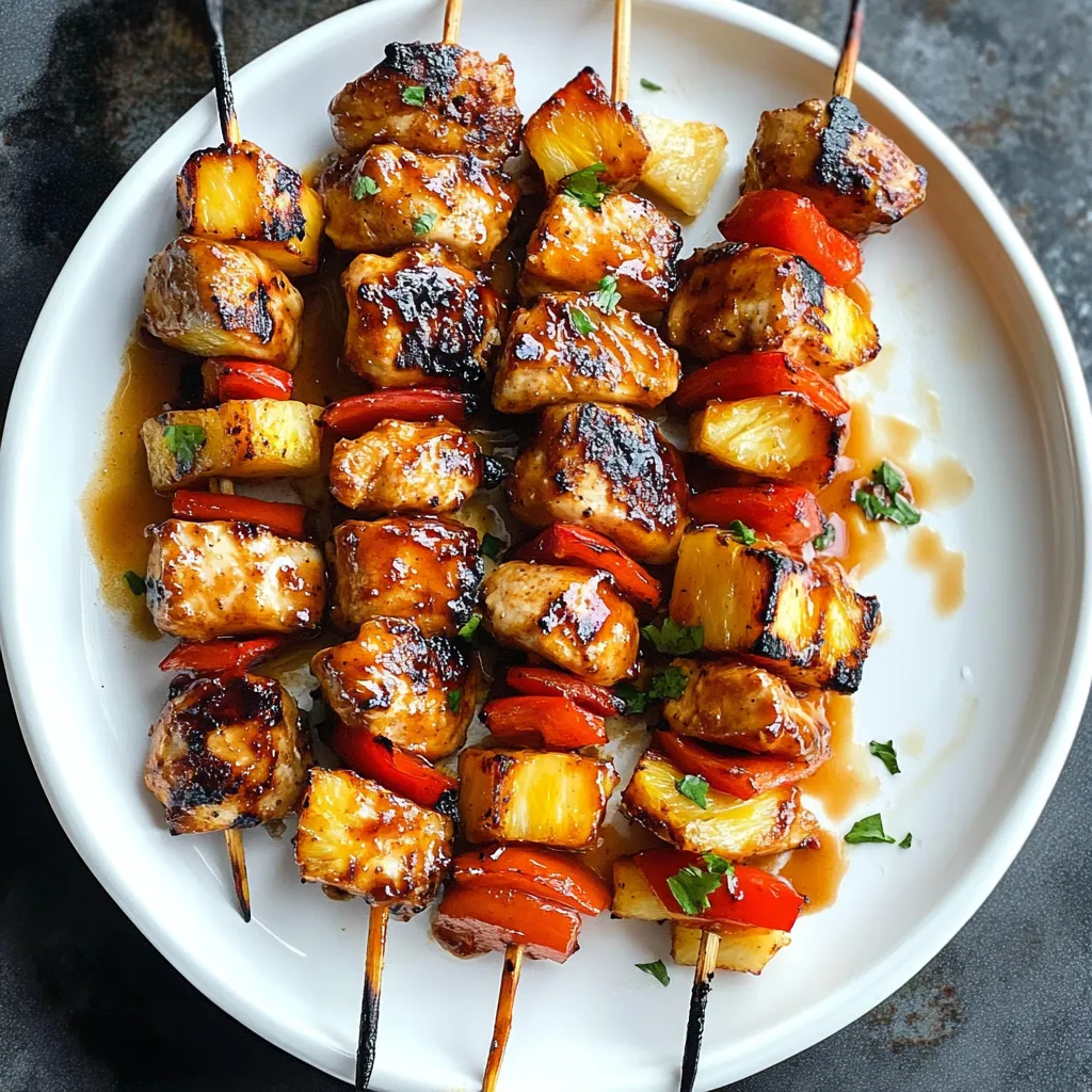 BBQ Pineapple Chicken Kabobs