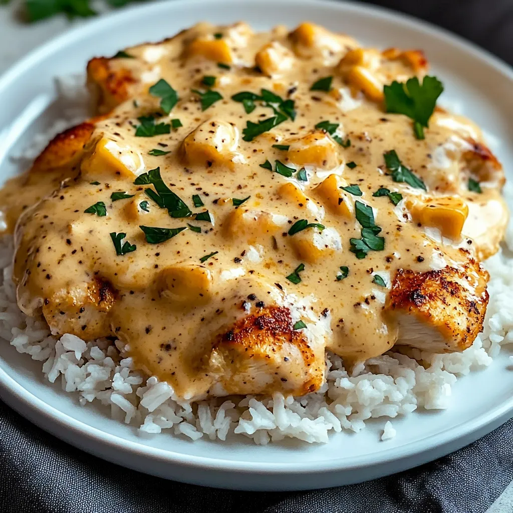 Creamy Smothered Chicken and Rice
