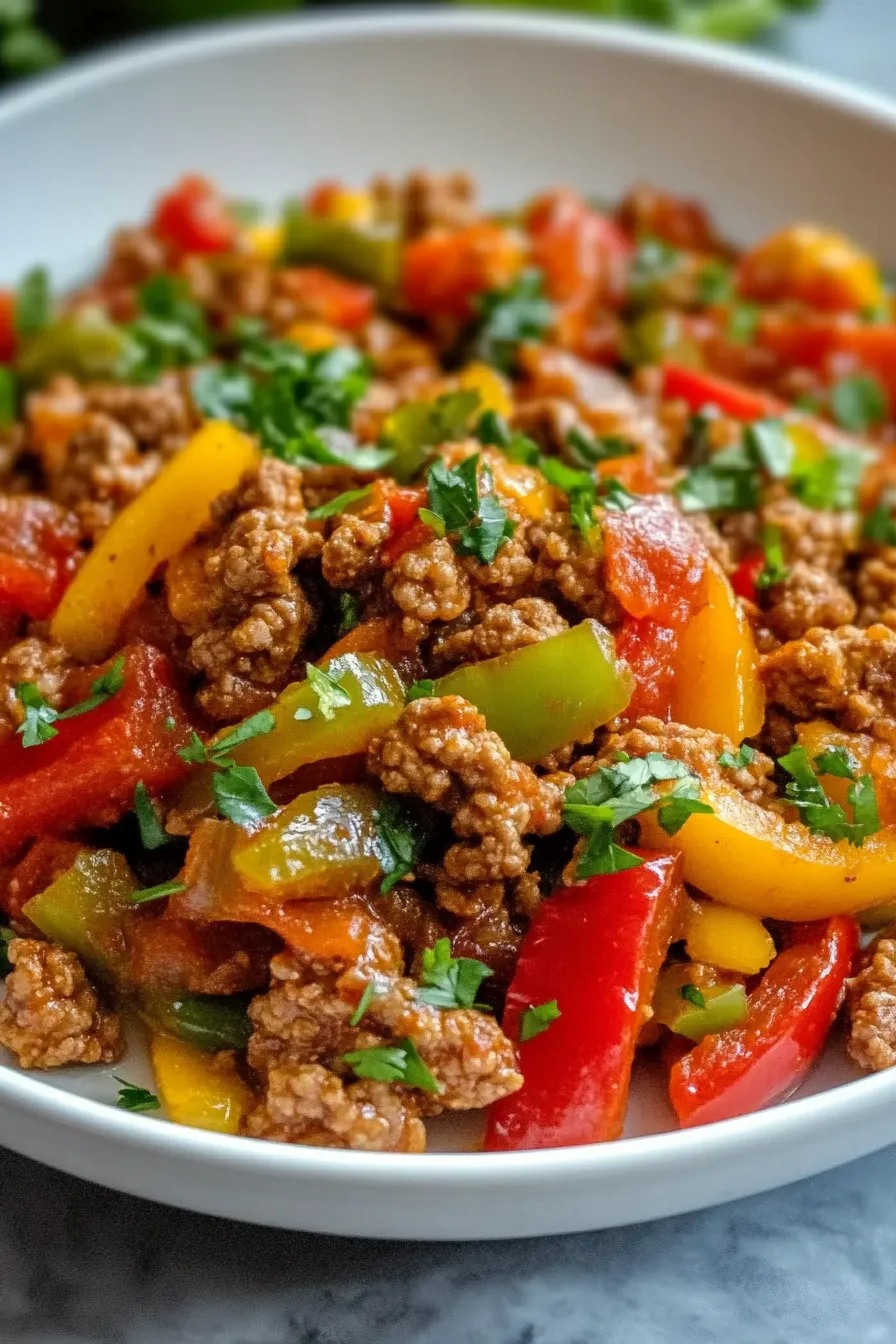 Ground Turkey and Peppers