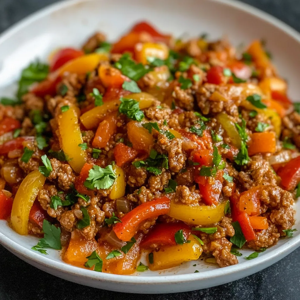Ground Turkey and Peppers