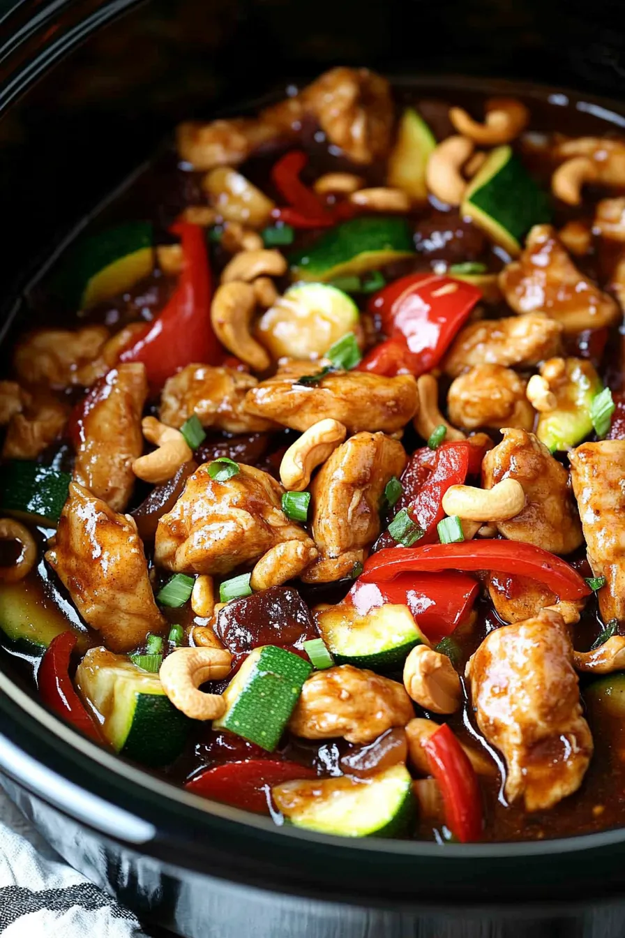 Skinny Slow Cooker Kung Pao Chicken