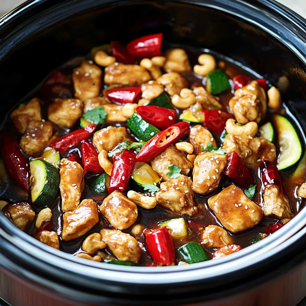 Skinny Slow Cooker Kung Pao Chicken