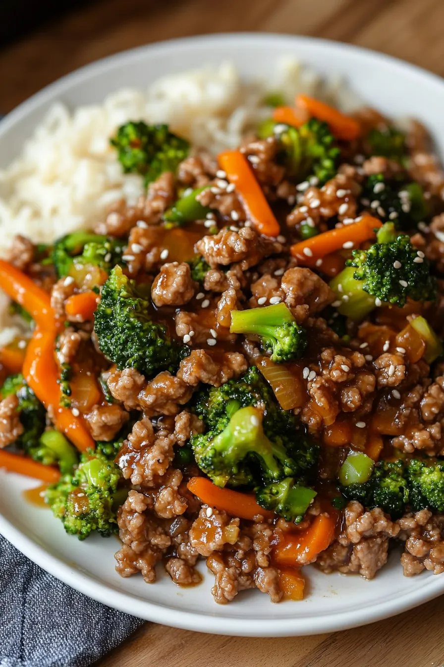 Ground Turkey Teriyaki Stir Fry