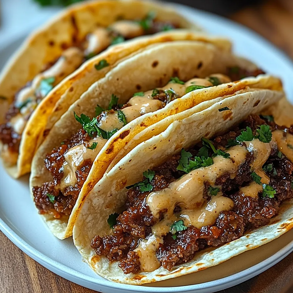 Garlic Butter Honey BBQ Tacos