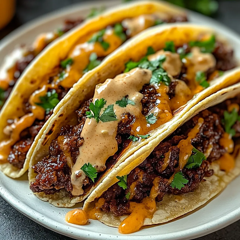 Garlic Butter Honey BBQ Tacos