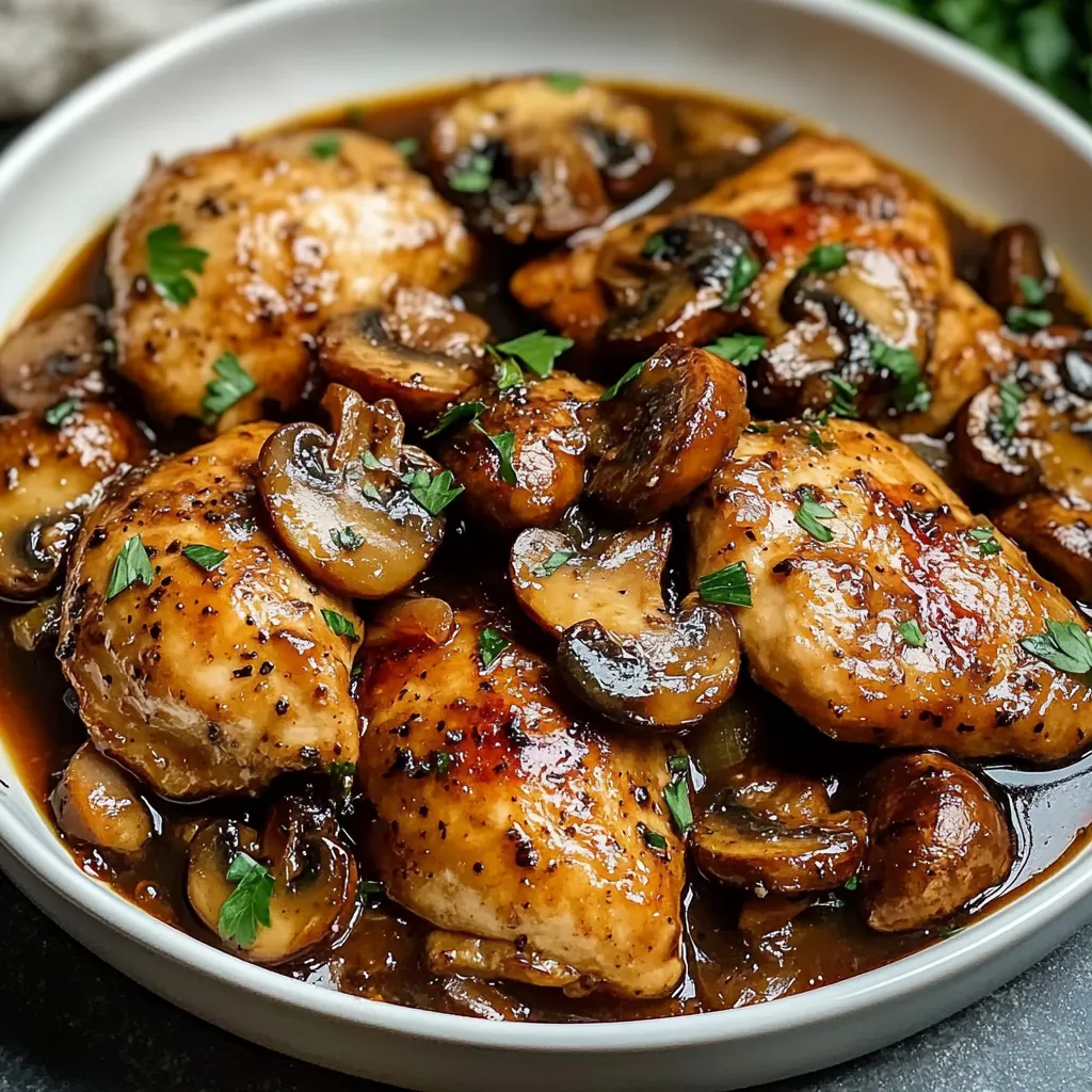 Black Pepper Chicken with Mushrooms