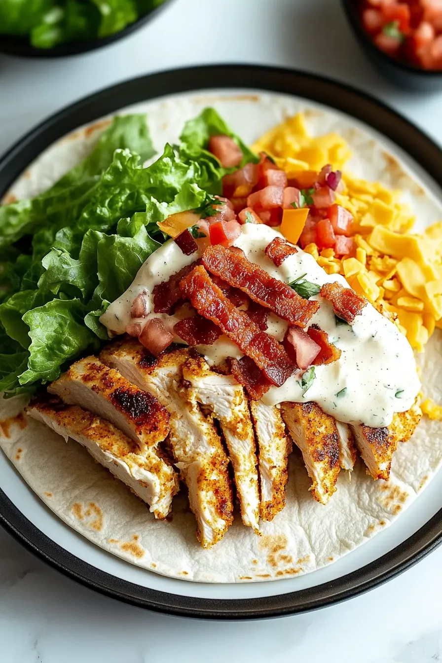 Crispy Chicken Bacon Ranch Wrap
