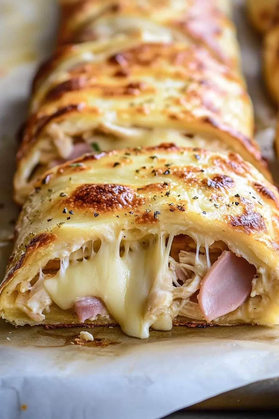Chicken Cordon Bleu Stromboli