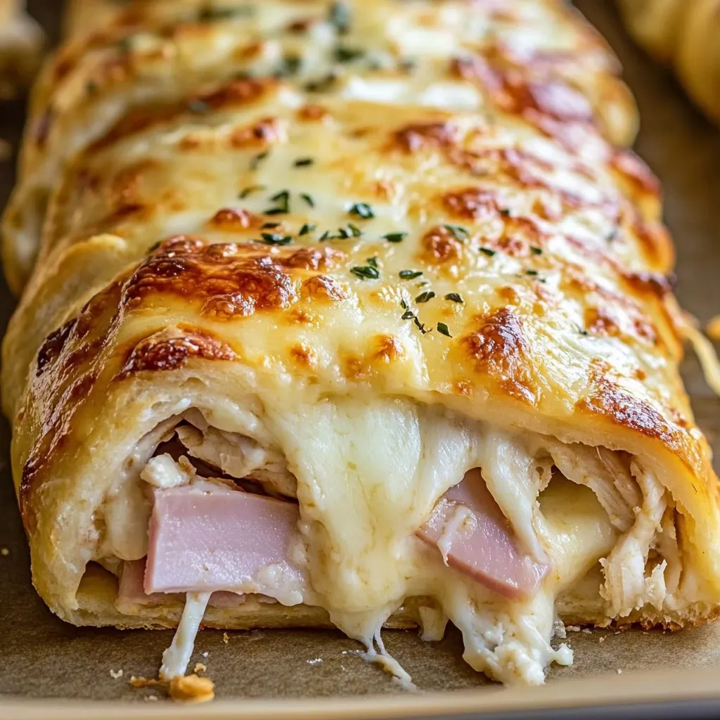 Chicken Cordon Bleu Stromboli