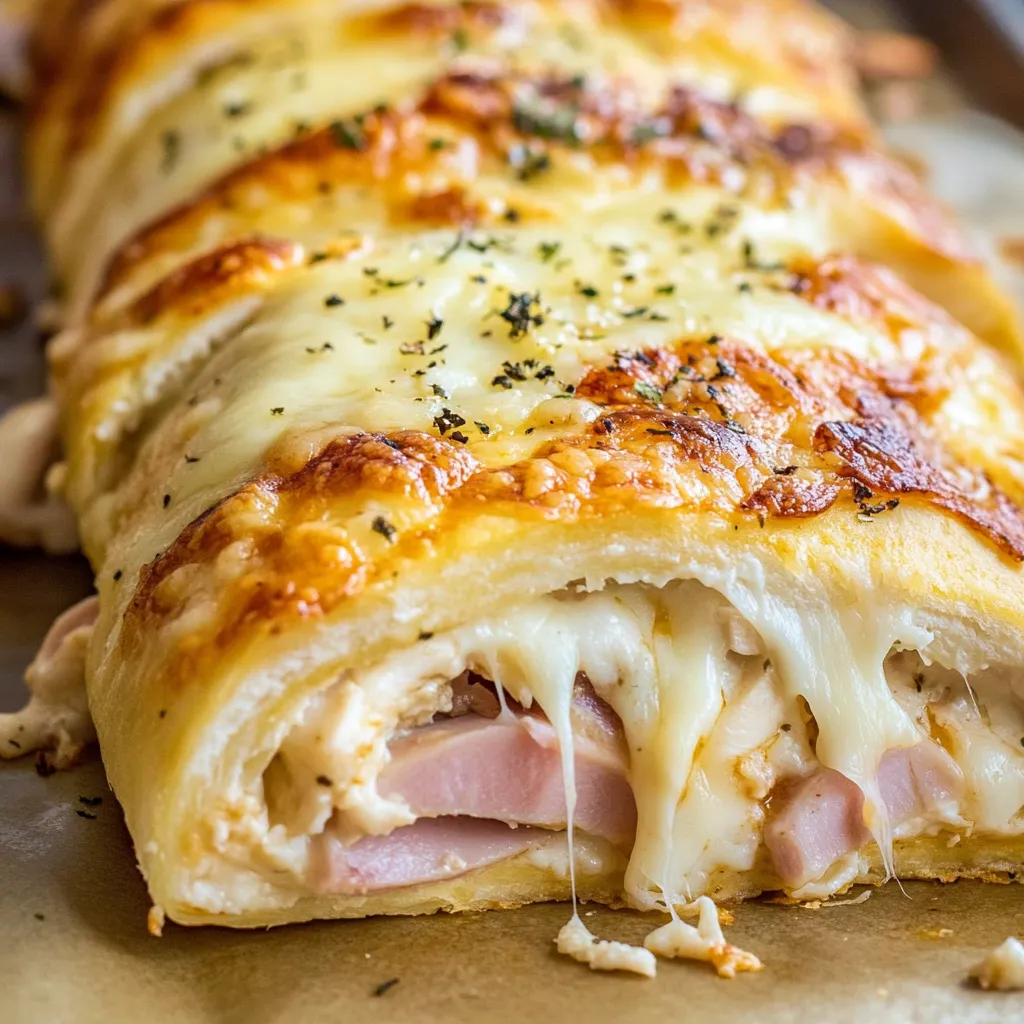 Chicken Cordon Bleu Stromboli