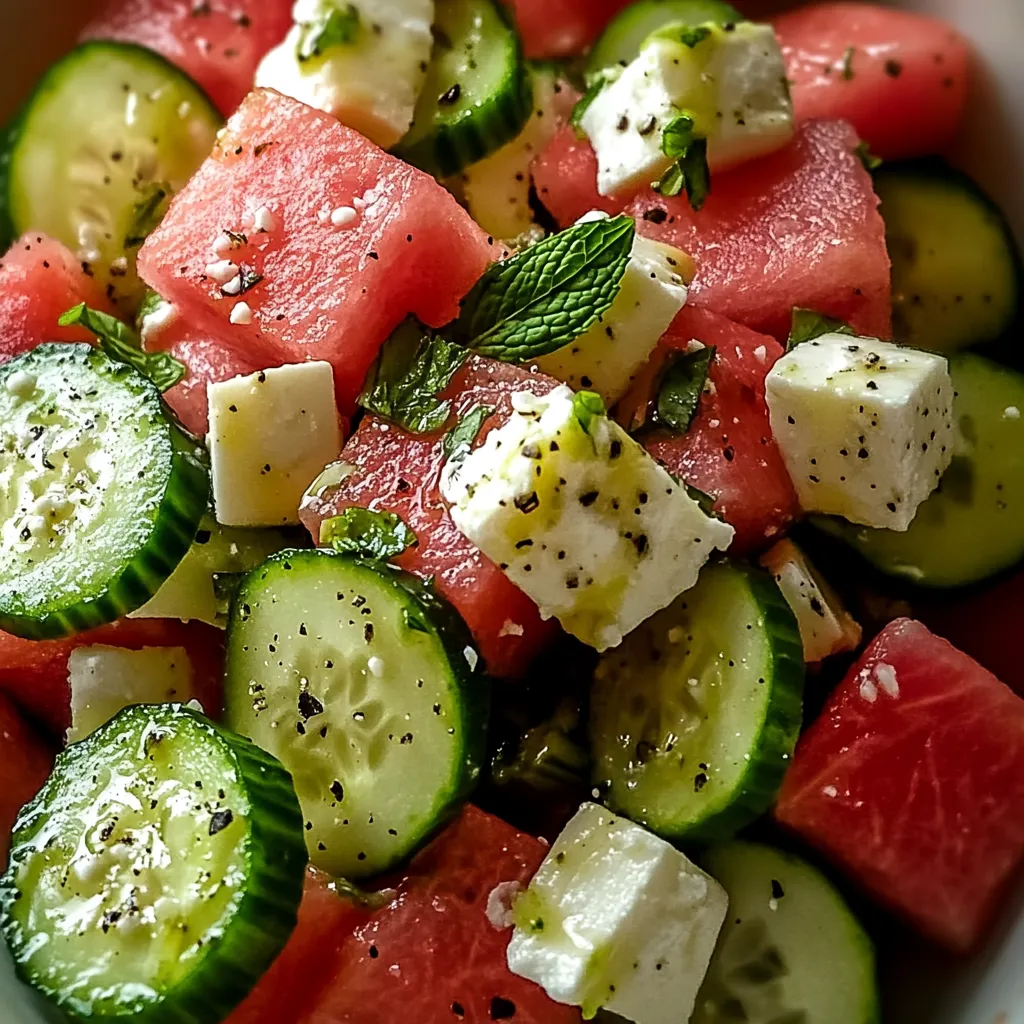 Summer-Perfect Watermelon Cucumber Salad