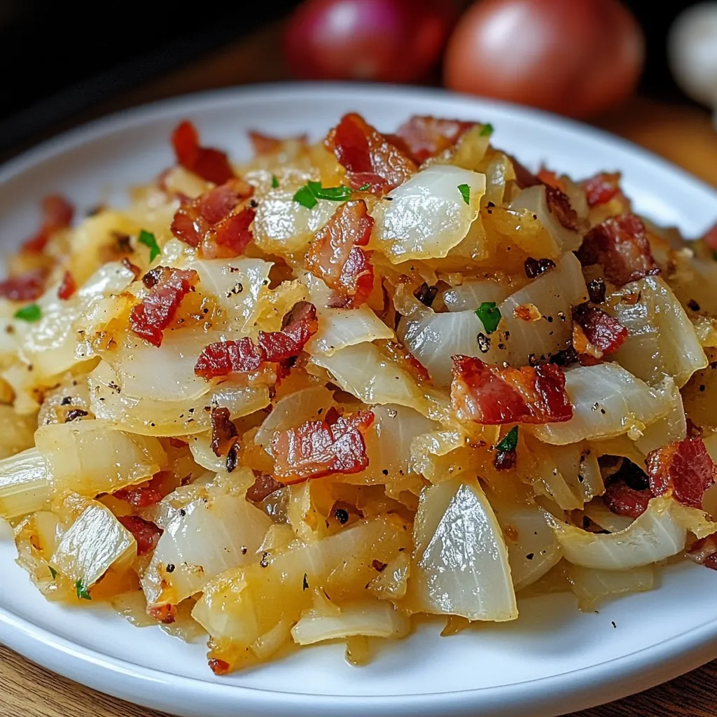 Fried Cabbage with Onions and Bacon