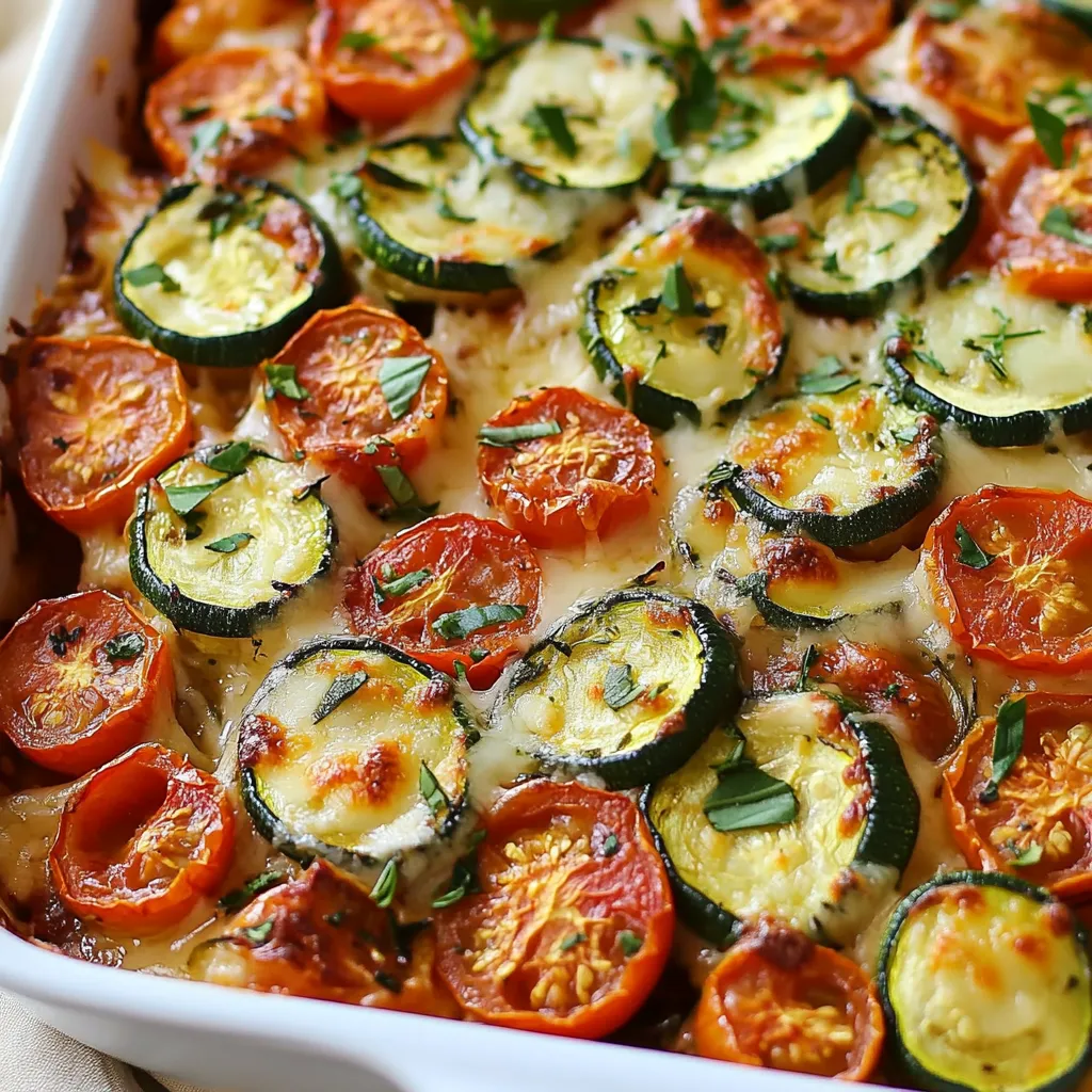 Mediterranean Chicken Zucchini Bake