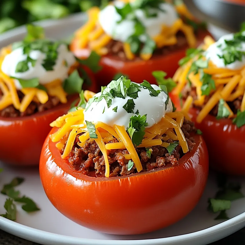 Healthy Taco Stuffed Tomatoes