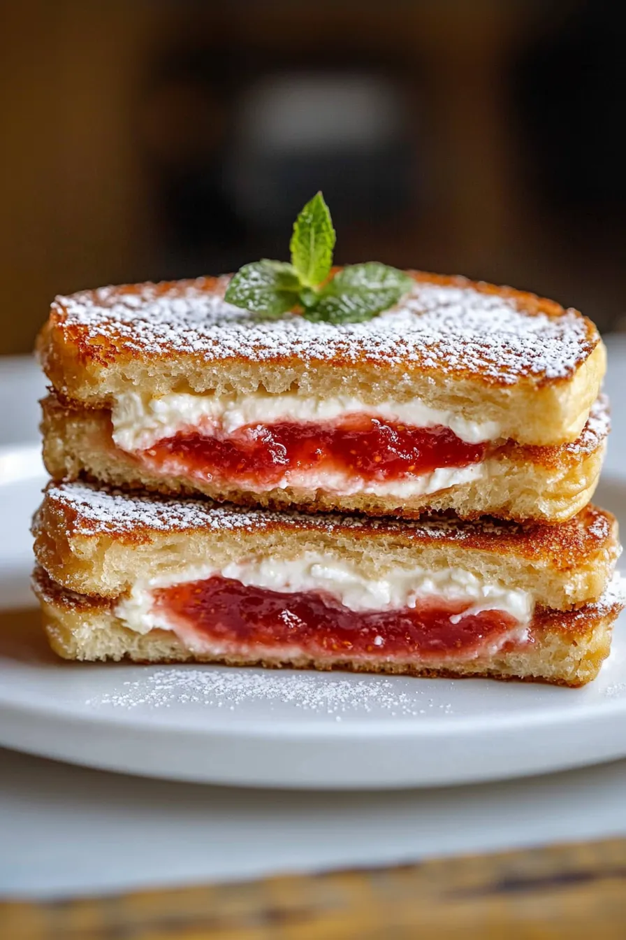 Fried Strawberry Cheesecake Sandwiches
