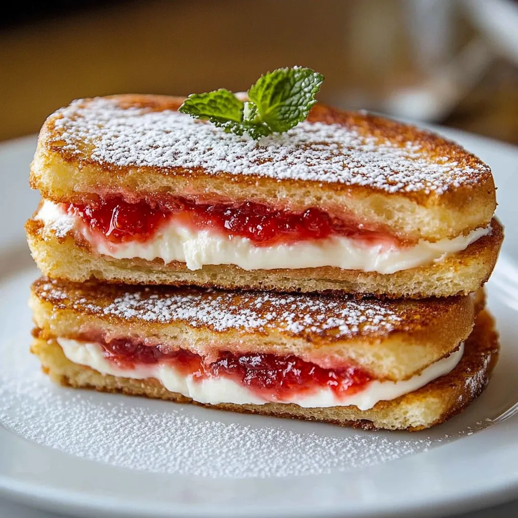 Fried Strawberry Cheesecake Sandwiches