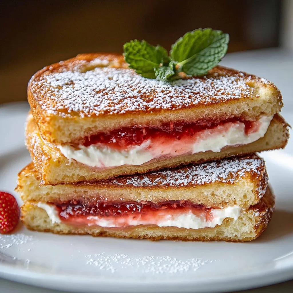 Fried Strawberry Cheesecake Sandwiches