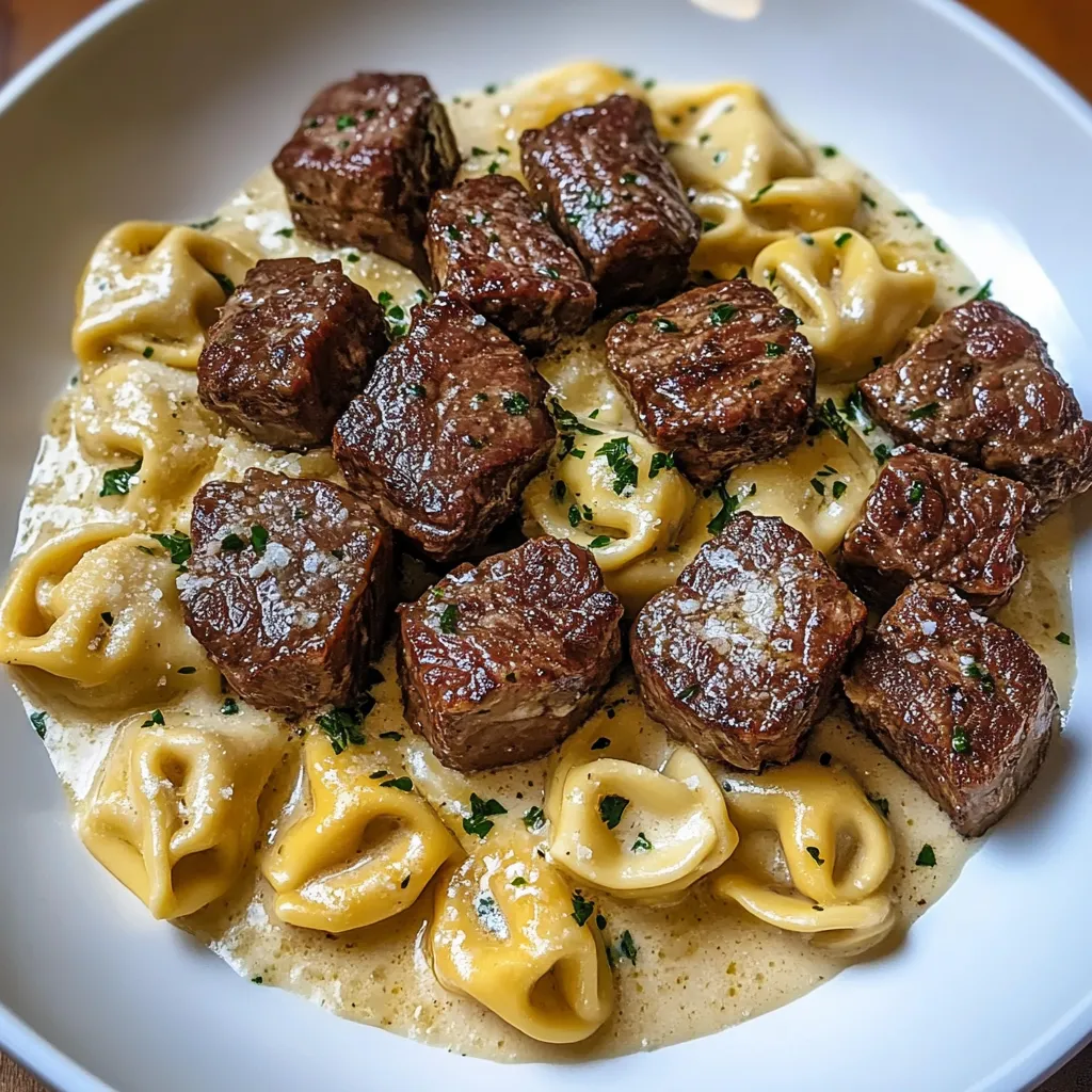 Garlic Butter Steak Tortellini