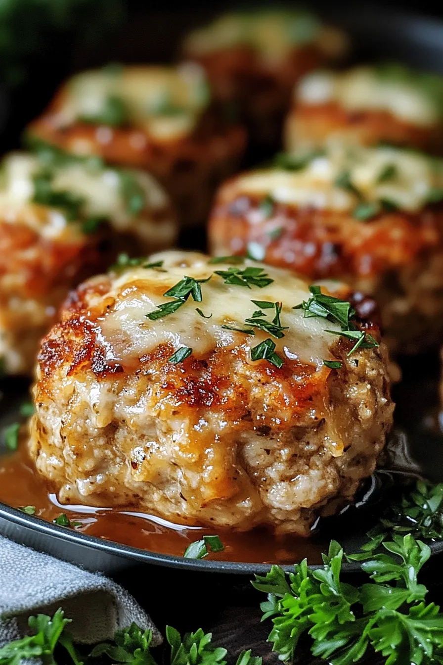 Garlic Parmesan Chicken Meatloaves